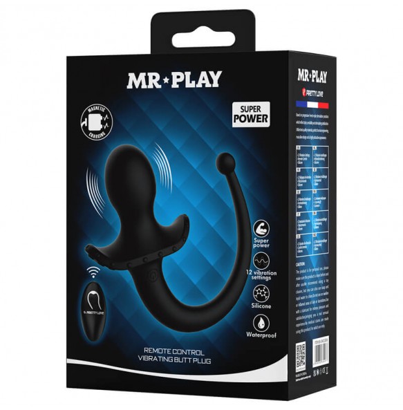 MR PLAY - Vibrating Anal Plug Tail (Wireless Remote - Chargeable)